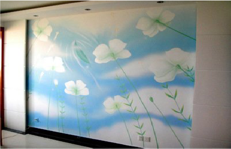  万安画墙绘怎么画好白云的蓬松感？