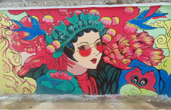  万安墙体彩绘-网红墙