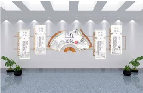  万安企业文化墙设计的核心要素。