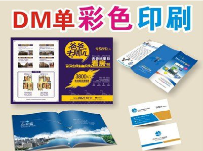  万安单页印刷，色彩搭配简单。